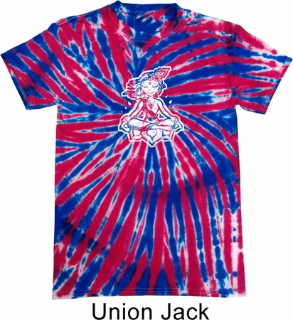 Yoga Shirt Krishna Patriotic Tie Dye Tee T-shirt