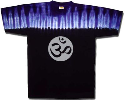 Yoga Shirt OM Aum Meditation Amethyst Gemtop Tie Dye T-shirt