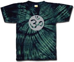 Yoga Shirt OM Aum Meditation Sports Swirl Tie Dye Hunter Green Tee