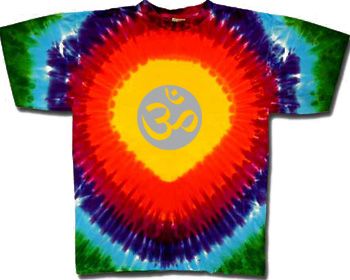 Yoga Shirt OM Aum Meditation Symbol Teardrop Tie Dye Tee