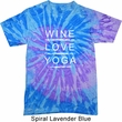 Yoga Shirt Wine Love Yoga Tie Dye Shirt