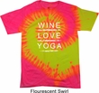Yoga Shirt Wine Love Yoga Tie Dye Shirt
