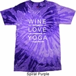 Yoga Shirt Wine Love Yoga Tie Dye Shirt