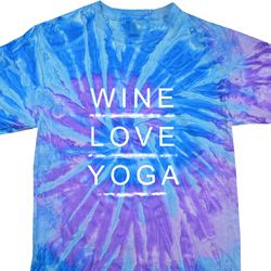 Yoga Shirt Wine Love Yoga Tie Dye Shirt