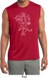 Yoga Sketch Ganesha White Print Dry Wicking Sleeveless Shirt