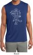 Yoga Sketch Ganesha White Print Dry Wicking Sleeveless Shirt