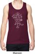 Yoga Sketch Ganesha White Print Dry Wicking Tank Top