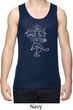 Yoga Sketch Ganesha White Print Dry Wicking Tank Top