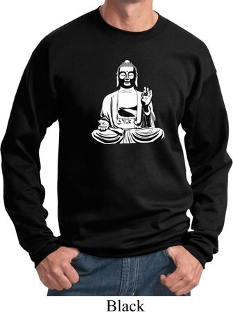 Yoga Sweatshirt At Peace Buddha Sweat Shirt