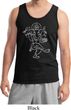 Yoga Tank Top Sketch Ganesha White Print Tanktop