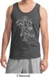 Yoga Tank Top Sketch Ganesha White Print Tanktop