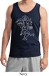 Yoga Tank Top Sketch Ganesha White Print Tanktop