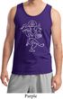 Yoga Tank Top Sketch Ganesha White Print Tanktop