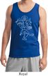 Yoga Tank Top Sketch Ganesha White Print Tanktop