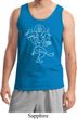 Yoga Tank Top Sketch Ganesha White Print Tanktop