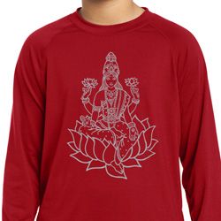 Yoga Tara Sketch Kids Dry Wicking Long Sleeve Shirt