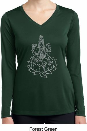 Yoga Tara Sketch Ladies Dry Wicking Long Sleeve Shirt