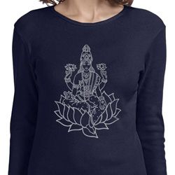 Yoga Tara Sketch Ladies Long Sleeve Shirt Yoga Tara Sketch Ladies Long Sleeve Shirt