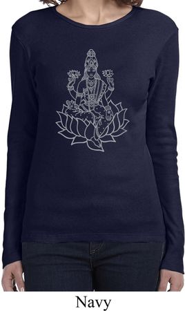 Yoga Tara Sketch Ladies Long Sleeve Shirt