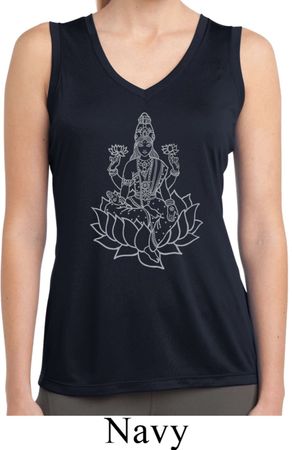 Yoga Tara Sketch Ladies Sleeveless Moisture Wicking Shirt