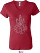 Yoga Tara Sketch Ladies V-neck Shirt