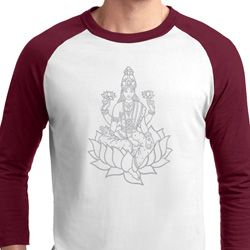 Yoga Tara Sketch Mens Raglan Shirt Yoga Tara Sketch Mens Raglan Shirt