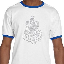 Yoga Tara Sketch Mens Ringer Shirt Yoga Tara Sketch Mens Ringer Shirt