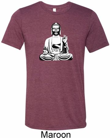 Yoga Tee At Peace Buddha Tri Blend Tee