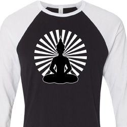 Yoga Tee Meditating Buddha Raglan Shirt Yoga Tee Meditating Buddha Raglan Shirt