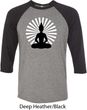 Yoga Tee Meditating Buddha Raglan Shirt