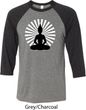 Yoga Tee Meditating Buddha Raglan Shirt
