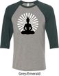 Yoga Tee Meditating Buddha Raglan Shirt