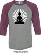 Yoga Tee Meditating Buddha Raglan Shirt