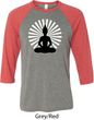 Yoga Tee Meditating Buddha Raglan Shirt