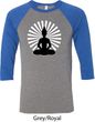 Yoga Tee Meditating Buddha Raglan Shirt