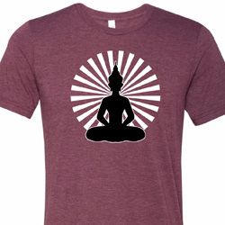 Yoga Tee Meditating Buddha Tri Blend Tee Yoga Tee Meditating Buddha Tri Blend Tee