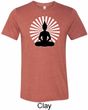 Yoga Tee Meditating Buddha Tri Blend Tee