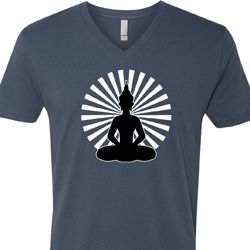Yoga Tee Meditating Buddha V-neck Shirt Yoga Tee Meditating Buddha V-neck Shirt
