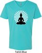 Yoga Tee Meditating Buddha V-neck Shirt