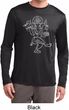 Yoga Tee Sketch Ganesha White Print Dry Wicking Long Sleeve