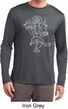 Yoga Tee Sketch Ganesha White Print Dry Wicking Long Sleeve