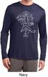 Yoga Tee Sketch Ganesha White Print Dry Wicking Long Sleeve