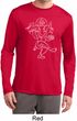 Yoga Tee Sketch Ganesha White Print Dry Wicking Long Sleeve