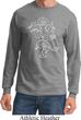 Yoga Tee Sketch Ganesha White Print Long Sleeve