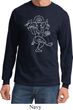 Yoga Tee Sketch Ganesha White Print Long Sleeve