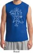 Yoga Tee Sketch Ganesha White Print Muscle Shirt