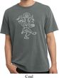 Yoga Tee Sketch Ganesha White Print Pigment Dyed Shirt