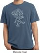 Yoga Tee Sketch Ganesha White Print Pigment Dyed Shirt