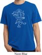 Yoga Tee Sketch Ganesha White Print Pigment Dyed Shirt