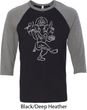 Yoga Tee Sketch Ganesha White Print Raglan Shirt